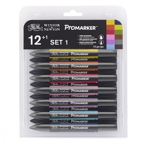 Promarker Set 1 :12 Farben+ Blender