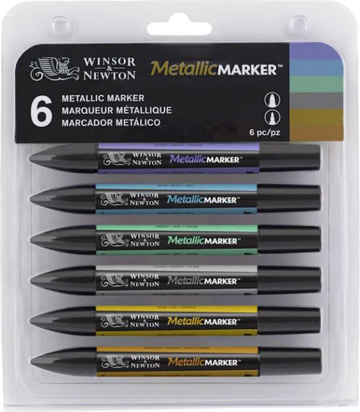 Promarker set 6 Metallic Colours